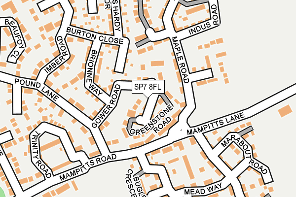 SP7 8FL map - OS OpenMap – Local (Ordnance Survey) SP7 8FL map - OS OpenMap – Local (Ordnance Survey)