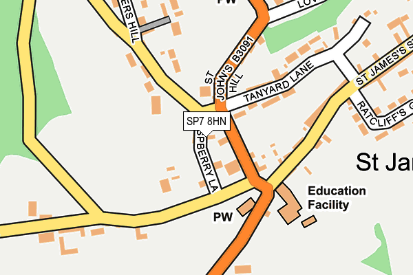 SP7 8HN map - OS OpenMap – Local (Ordnance Survey) SP7 8HN map - OS OpenMap – Local (Ordnance Survey)