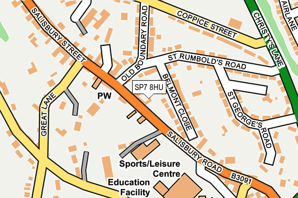 SP7 8HU map - OS OpenMap – Local (Ordnance Survey) SP7 8HU map - OS OpenMap – Local (Ordnance Survey)