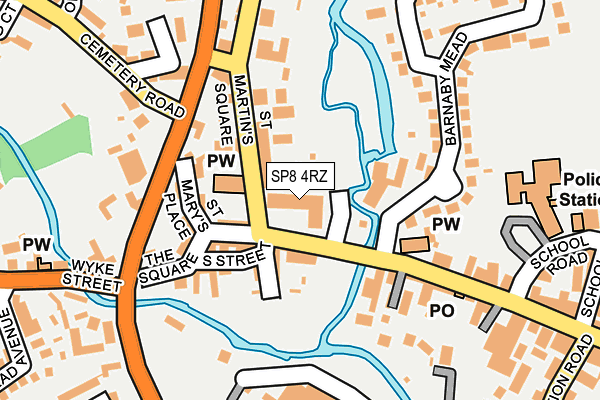 SP8 4RZ map - OS OpenMap – Local (Ordnance Survey) SP8 4RZ map - OS OpenMap – Local (Ordnance Survey)