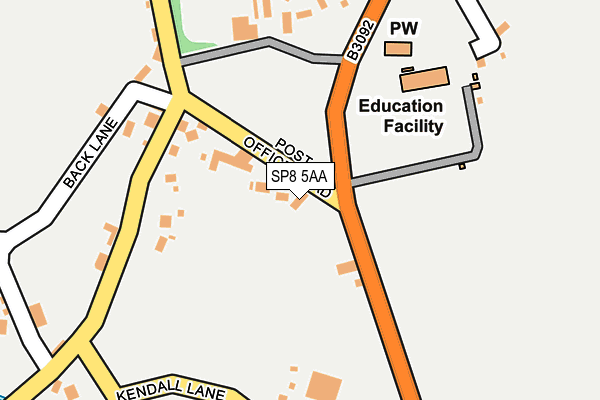 SP8 5AA map - OS OpenMap – Local (Ordnance Survey) SP8 5AA map - OS OpenMap – Local (Ordnance Survey)