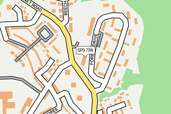 SP9 7PA map - OS OpenMap – Local (Ordnance Survey) SP9 7PA map - OS OpenMap – Local (Ordnance Survey)