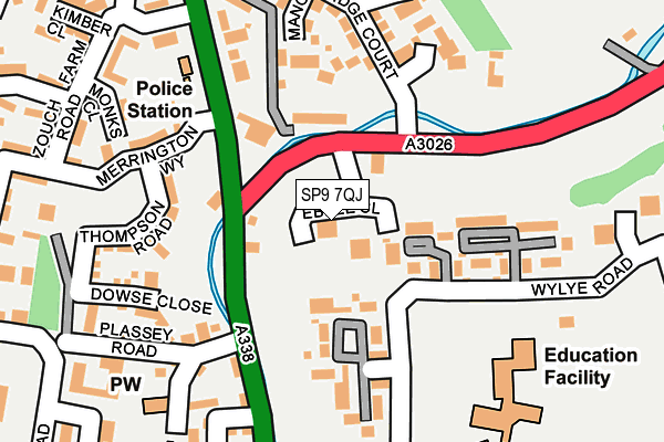 SP9 7QJ map - OS OpenMap – Local (Ordnance Survey) SP9 7QJ map - OS OpenMap – Local (Ordnance Survey)