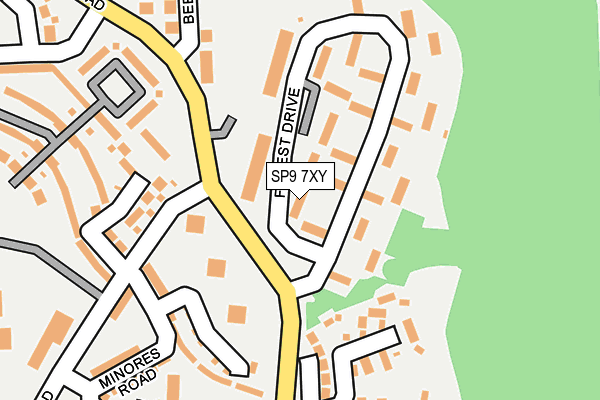 SP9 7XY map - OS OpenMap – Local (Ordnance Survey) SP9 7XY map - OS OpenMap – Local (Ordnance Survey)