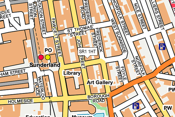 SR1 1HT map - OS OpenMap – Local (Ordnance Survey) SR1 1HT map - OS OpenMap – Local (Ordnance Survey)