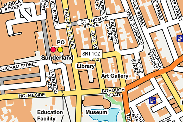 SR1 1QZ map - OS OpenMap – Local (Ordnance Survey) SR1 1QZ map - OS OpenMap – Local (Ordnance Survey)