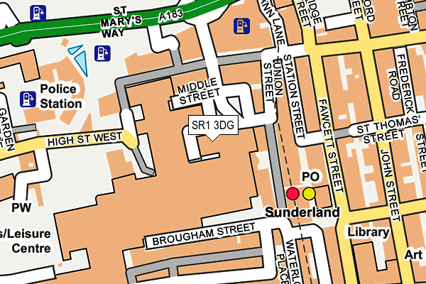 SR1 3DG map - OS OpenMap – Local (Ordnance Survey) SR1 3DG map - OS OpenMap – Local (Ordnance Survey)