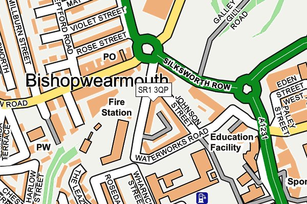 SR1 3QP map - OS OpenMap – Local (Ordnance Survey) SR1 3QP map - OS OpenMap – Local (Ordnance Survey)
