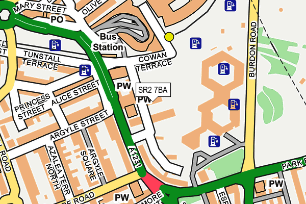 SR2 7BA map - OS OpenMap – Local (Ordnance Survey) SR2 7BA map - OS OpenMap – Local (Ordnance Survey)