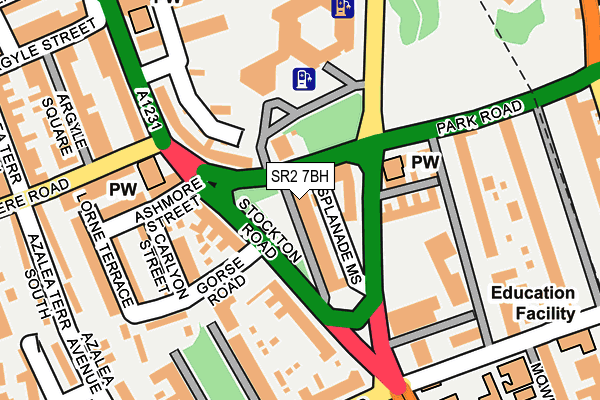 SR2 7BH map - OS OpenMap – Local (Ordnance Survey) SR2 7BH map - OS OpenMap – Local (Ordnance Survey)