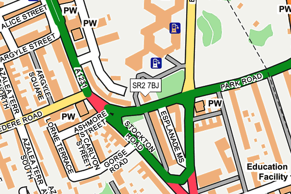 SR2 7BJ map - OS OpenMap – Local (Ordnance Survey) SR2 7BJ map - OS OpenMap – Local (Ordnance Survey)