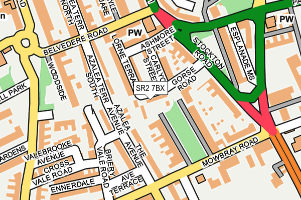 SR2 7BX map - OS OpenMap – Local (Ordnance Survey) SR2 7BX map - OS OpenMap – Local (Ordnance Survey)