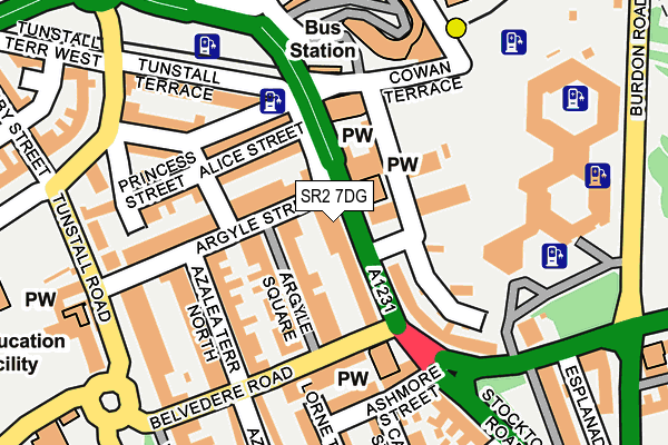 SR2 7DG map - OS OpenMap – Local (Ordnance Survey) SR2 7DG map - OS OpenMap – Local (Ordnance Survey)