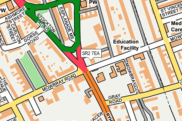 SR2 7EA map - OS OpenMap – Local (Ordnance Survey) SR2 7EA map - OS OpenMap – Local (Ordnance Survey)