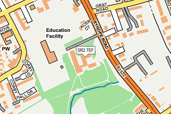 SR2 7EF map - OS OpenMap – Local (Ordnance Survey) SR2 7EF map - OS OpenMap – Local (Ordnance Survey)