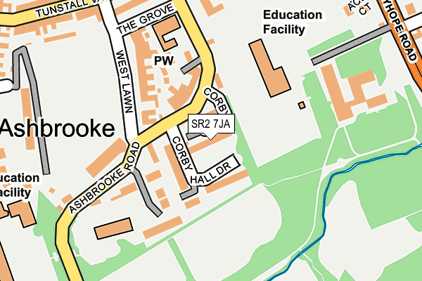 SR2 7JA map - OS OpenMap – Local (Ordnance Survey) SR2 7JA map - OS OpenMap – Local (Ordnance Survey)