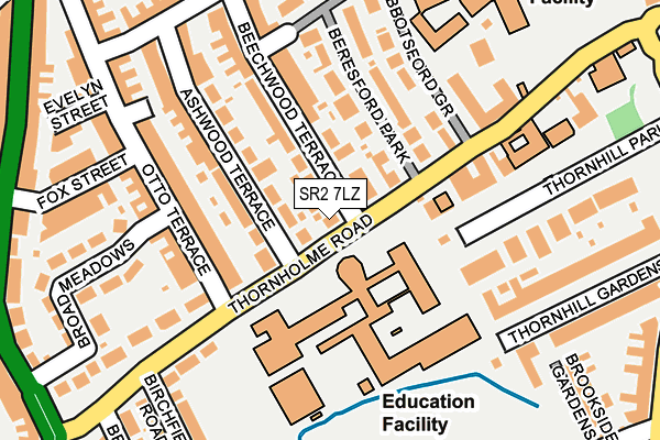SR2 7LZ map - OS OpenMap – Local (Ordnance Survey) SR2 7LZ map - OS OpenMap – Local (Ordnance Survey)