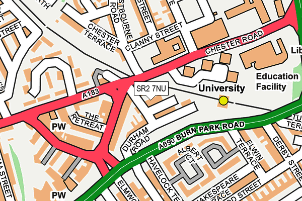 SR2 7NU map - OS OpenMap – Local (Ordnance Survey) SR2 7NU map - OS OpenMap – Local (Ordnance Survey)