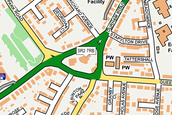 SR2 7RB map - OS OpenMap – Local (Ordnance Survey) SR2 7RB map - OS OpenMap – Local (Ordnance Survey)