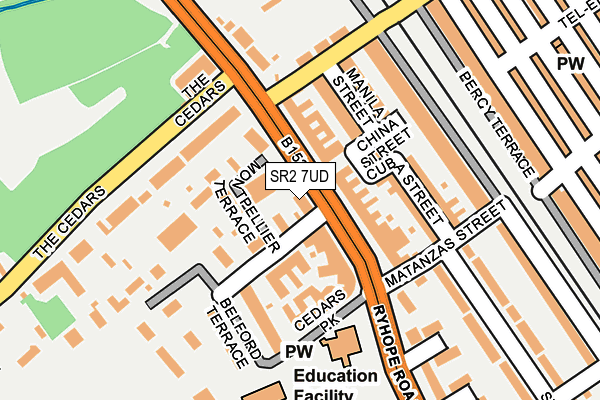 SR2 7UD map - OS OpenMap – Local (Ordnance Survey) SR2 7UD map - OS OpenMap – Local (Ordnance Survey)