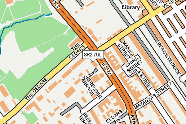 SR2 7UL map - OS OpenMap – Local (Ordnance Survey) SR2 7UL map - OS OpenMap – Local (Ordnance Survey)