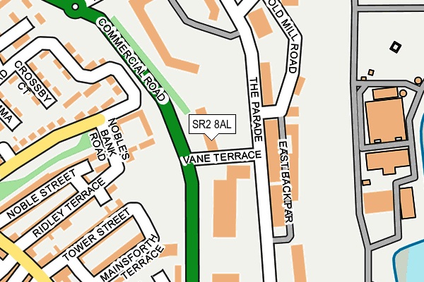 SR2 8AL map - OS OpenMap – Local (Ordnance Survey) SR2 8AL map - OS OpenMap – Local (Ordnance Survey)