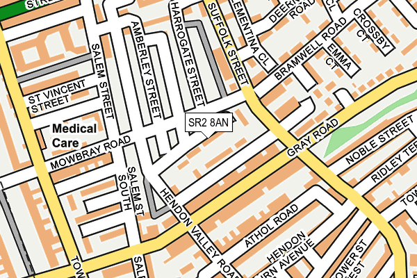 SR2 8AN map - OS OpenMap – Local (Ordnance Survey) SR2 8AN map - OS OpenMap – Local (Ordnance Survey)