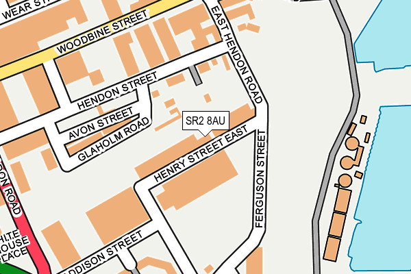 SR2 8AU map - OS OpenMap – Local (Ordnance Survey) SR2 8AU map - OS OpenMap – Local (Ordnance Survey)