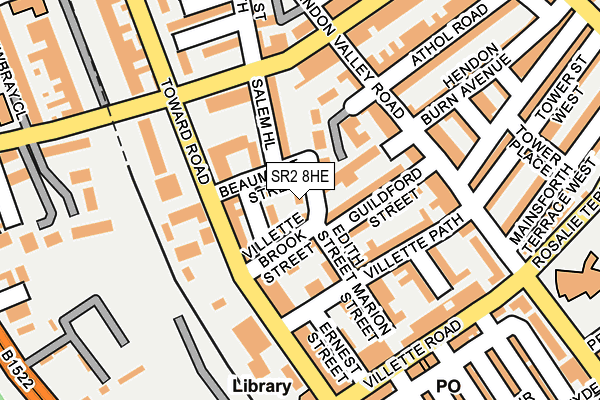SR2 8HE map - OS OpenMap – Local (Ordnance Survey) SR2 8HE map - OS OpenMap – Local (Ordnance Survey)