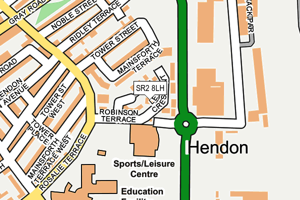 SR2 8LH map - OS OpenMap – Local (Ordnance Survey) SR2 8LH map - OS OpenMap – Local (Ordnance Survey)