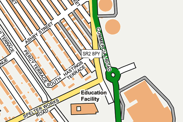 SR2 8PY map - OS OpenMap – Local (Ordnance Survey) SR2 8PY map - OS OpenMap – Local (Ordnance Survey)