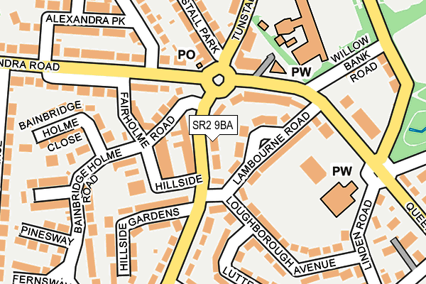 SR2 9BA map - OS OpenMap – Local (Ordnance Survey) SR2 9BA map - OS OpenMap – Local (Ordnance Survey)