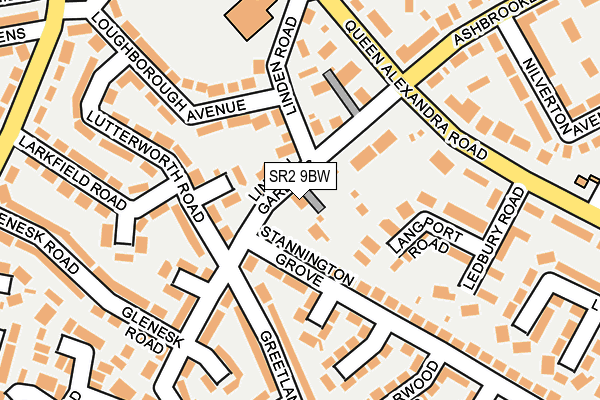SR2 9BW map - OS OpenMap – Local (Ordnance Survey) SR2 9BW map - OS OpenMap – Local (Ordnance Survey)
