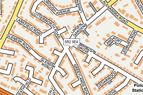 SR2 9EA map - OS OpenMap – Local (Ordnance Survey) SR2 9EA map - OS OpenMap – Local (Ordnance Survey)