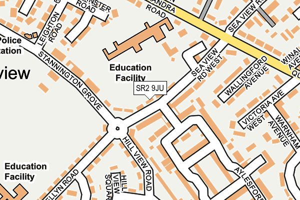 SR2 9JU map - OS OpenMap – Local (Ordnance Survey)