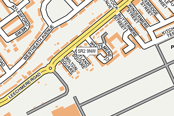 SR2 9NW map - OS OpenMap – Local (Ordnance Survey) SR2 9NW map - OS OpenMap – Local (Ordnance Survey)