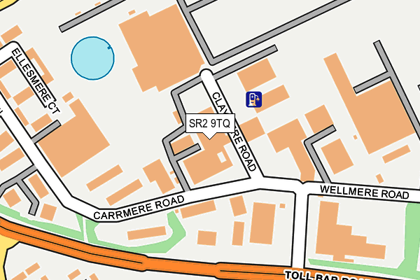 SR2 9TQ map - OS OpenMap – Local (Ordnance Survey) SR2 9TQ map - OS OpenMap – Local (Ordnance Survey)