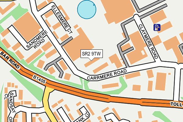SR2 9TW map - OS OpenMap – Local (Ordnance Survey) SR2 9TW map - OS OpenMap – Local (Ordnance Survey)