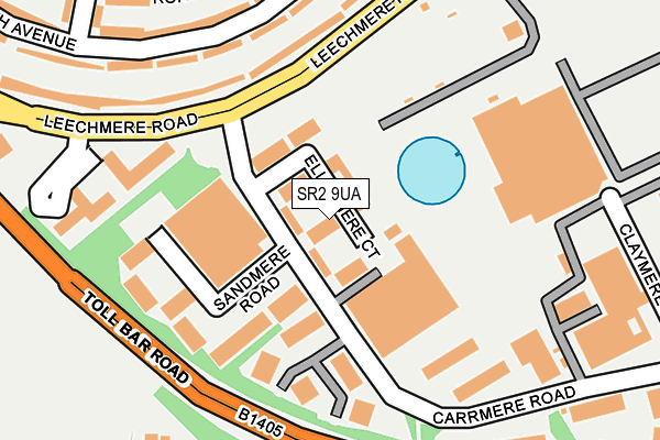 SR2 9UA map - OS OpenMap – Local (Ordnance Survey) SR2 9UA map - OS OpenMap – Local (Ordnance Survey)