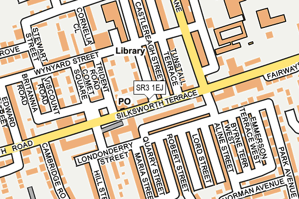 SR3 1EJ map - OS OpenMap – Local (Ordnance Survey) SR3 1EJ map - OS OpenMap – Local (Ordnance Survey)