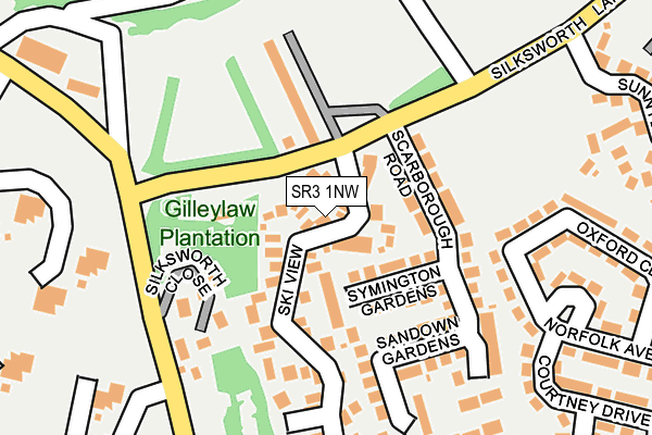 SR3 1NW map - OS OpenMap – Local (Ordnance Survey) SR3 1NW map - OS OpenMap – Local (Ordnance Survey)