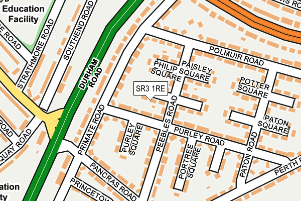 SR3 1RE map - OS OpenMap – Local (Ordnance Survey) SR3 1RE map - OS OpenMap – Local (Ordnance Survey)