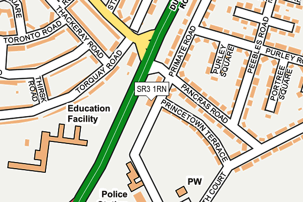 SR3 1RN map - OS OpenMap – Local (Ordnance Survey) SR3 1RN map - OS OpenMap – Local (Ordnance Survey)