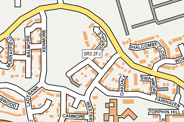SR3 2FJ map - OS OpenMap – Local (Ordnance Survey) SR3 2FJ map - OS OpenMap – Local (Ordnance Survey)