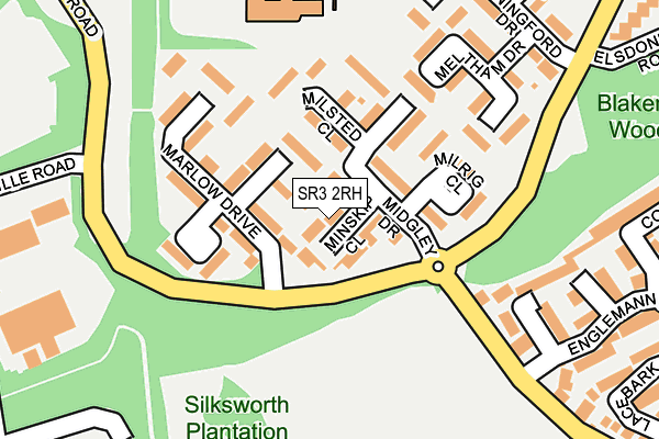 SR3 2RH map - OS OpenMap – Local (Ordnance Survey) SR3 2RH map - OS OpenMap – Local (Ordnance Survey)