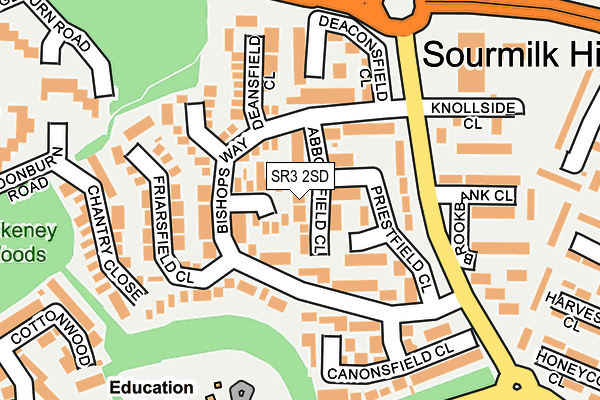 SR3 2SD map - OS OpenMap – Local (Ordnance Survey) SR3 2SD map - OS OpenMap – Local (Ordnance Survey)