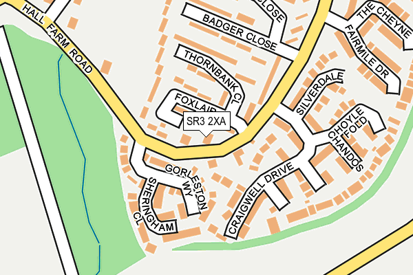 SR3 2XA map - OS OpenMap – Local (Ordnance Survey) SR3 2XA map - OS OpenMap – Local (Ordnance Survey)