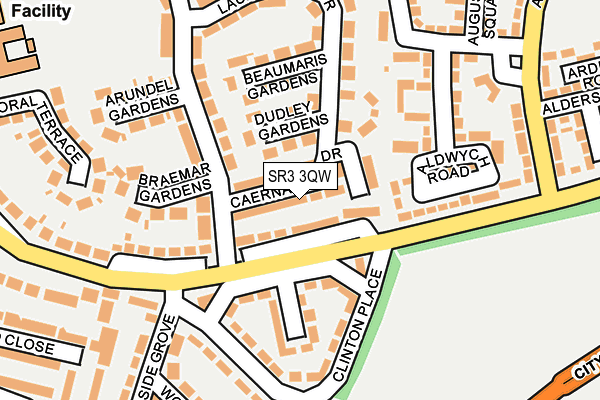 SR3 3QW map - OS OpenMap – Local (Ordnance Survey) SR3 3QW map - OS OpenMap – Local (Ordnance Survey)