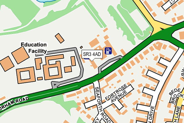 SR3 4AD map - OS OpenMap – Local (Ordnance Survey) SR3 4AD map - OS OpenMap – Local (Ordnance Survey)