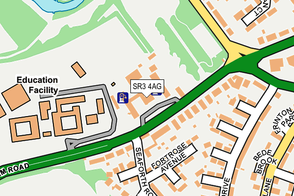 SR3 4AG map - OS OpenMap – Local (Ordnance Survey) SR3 4AG map - OS OpenMap – Local (Ordnance Survey)